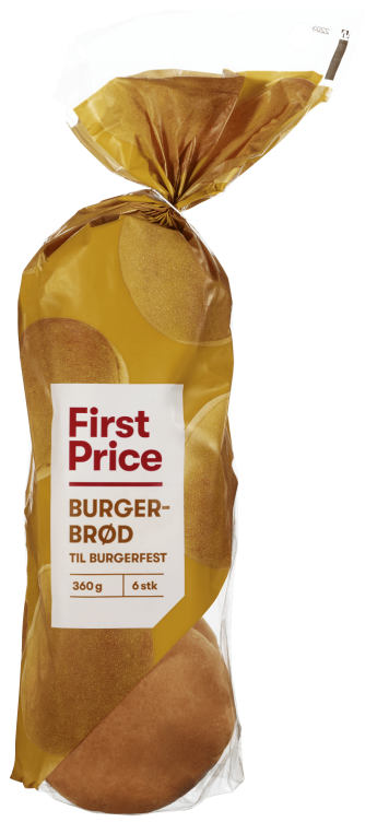 Burgerbrød 6stk 360g First Price