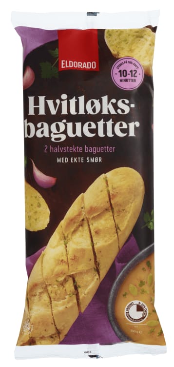 Hvitløksbaguetter 2pk 350g Eldorado