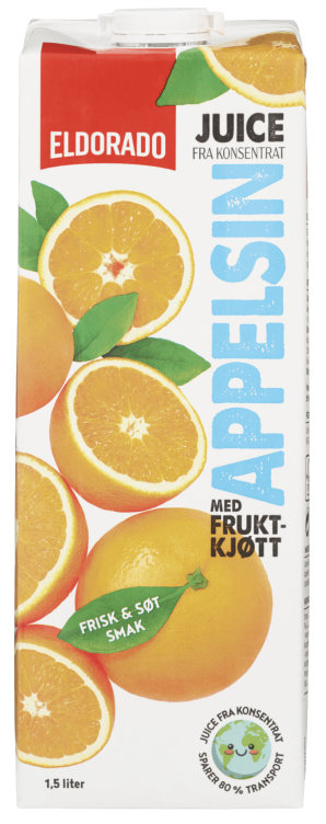 Appelsinjuice m/Fruktkjøtt 1,5l Eldorado