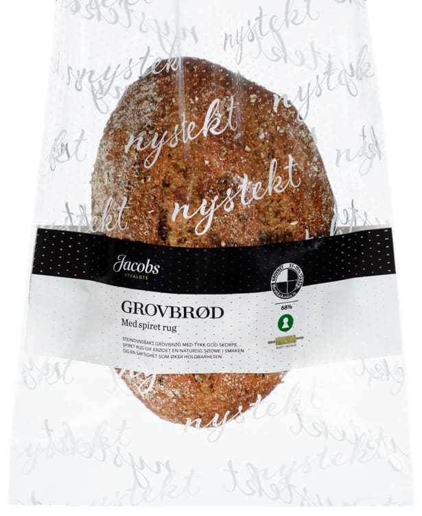 Grovbrød m/Spiret Rug 720g Jacobs Utvalgte