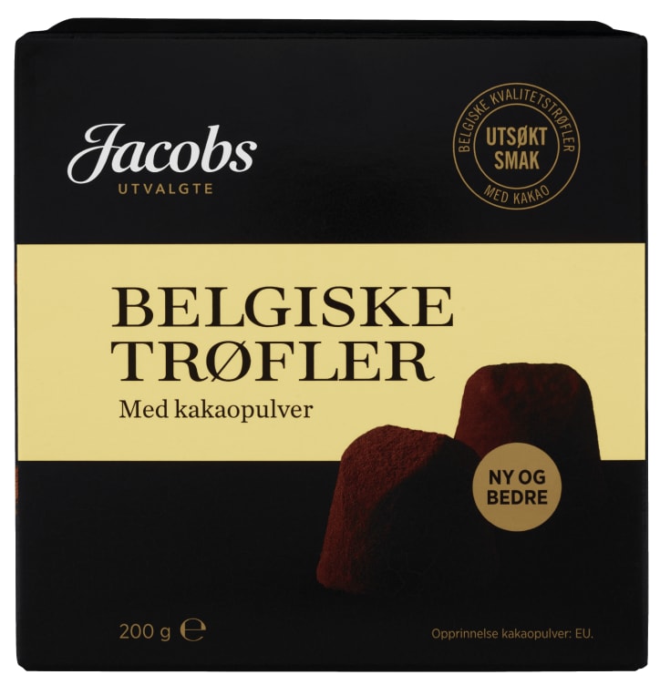 Belgiske Trøfler Kakao 200g Jacobs Utvalgte