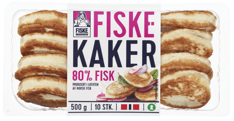 Fiskekaker 80% 500g Fiskemannen