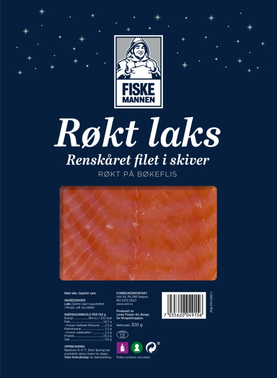 Røkt Laks 300g Fiskemannen