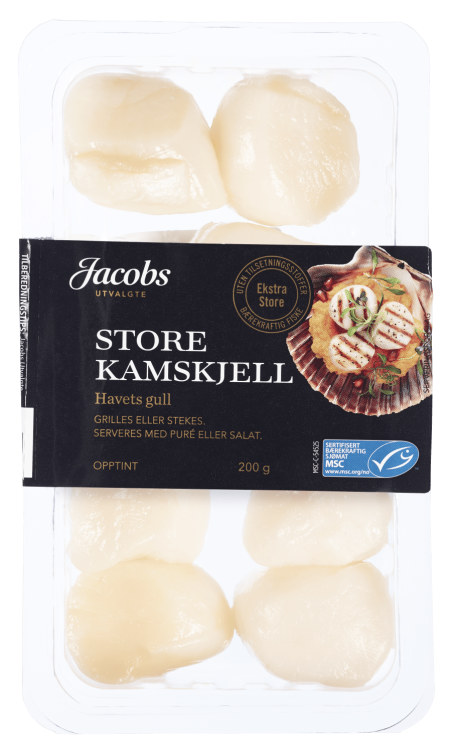 Kamskjell Msc Rå 200g Jacobs Utvalgte