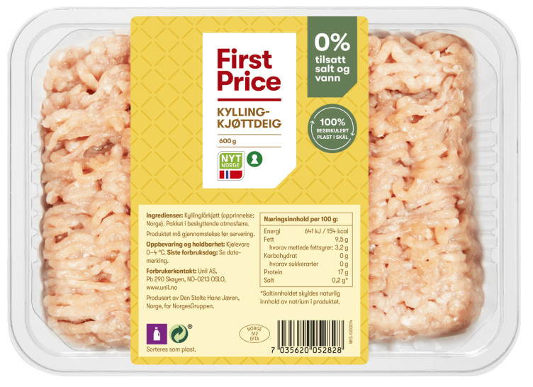 Kyllingkjøttdeig 600g First Price