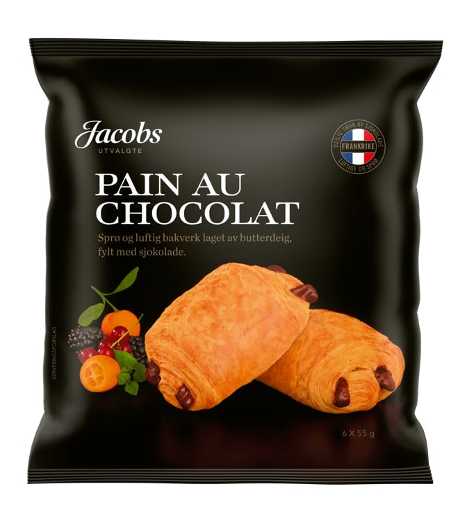 Pain Au Chocolat 6stk 330g Jacobs Utvalgte