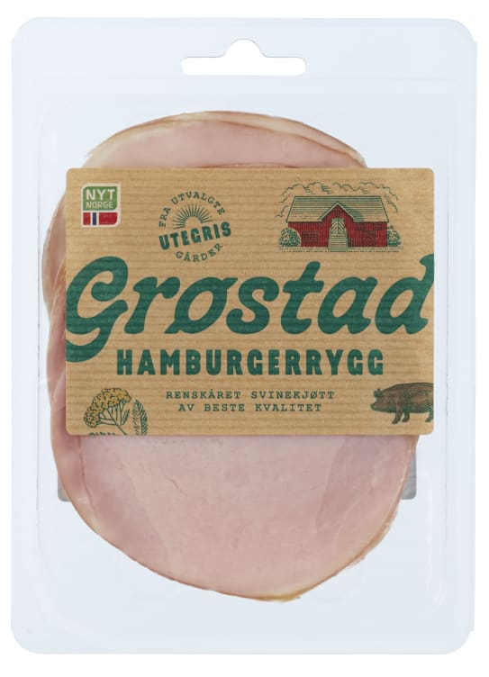 Hamburgerrygg 100g Grøstad