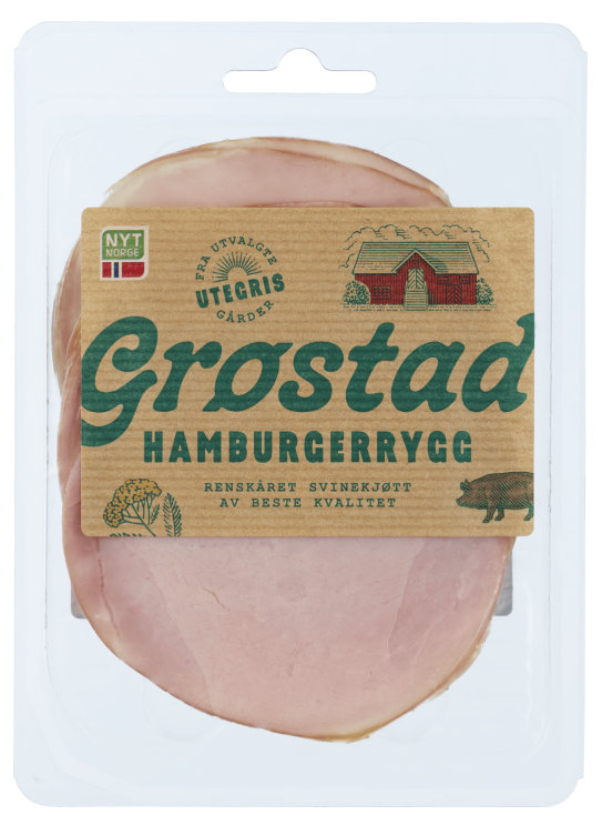 Hamburgerrygg 100g Grøstad
