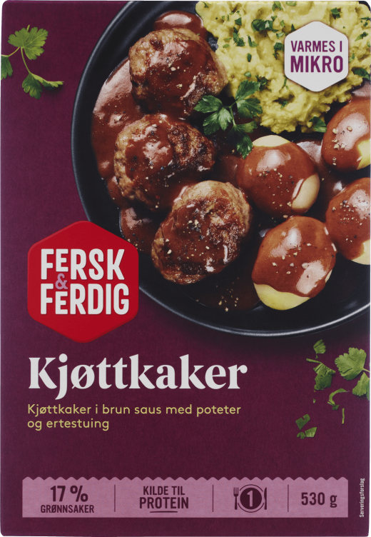 Kjøttkaker M Ertestuing 530g Fersk & Ferdig