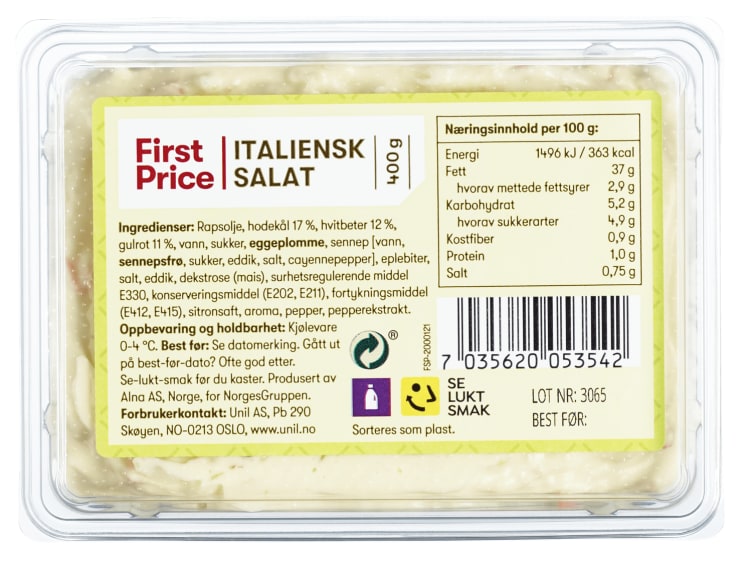 Italiensk Salat 400g First Price