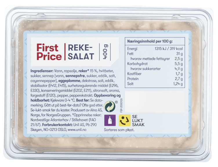 Rekesalat 400g First Price