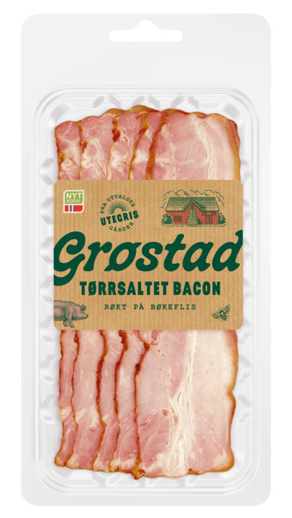 Bacon Tørrsaltet skivet 100g Grøstad