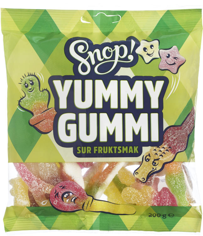 Yummy Gummi Sur 200g Snop