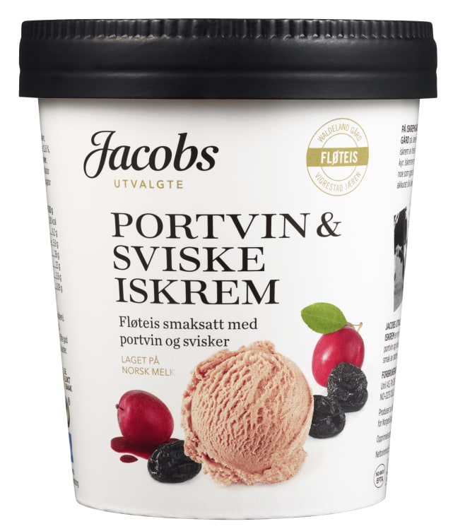 Iskrem Portvin &Svisker 500ml Jacobs Utvalgte