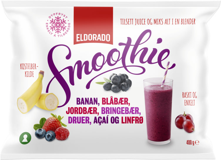 Smoothie Acai/Banan/Blåbær 400g Eldorado