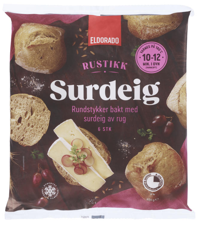 Rundstykker m/Surdeig Av Rug 420g