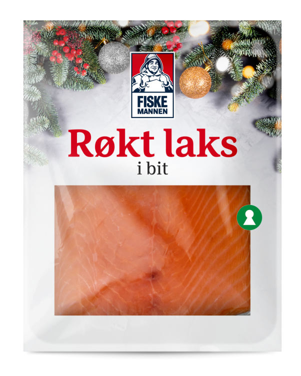 Laks Røkt Halvside i Bit 500g Fiskemannen