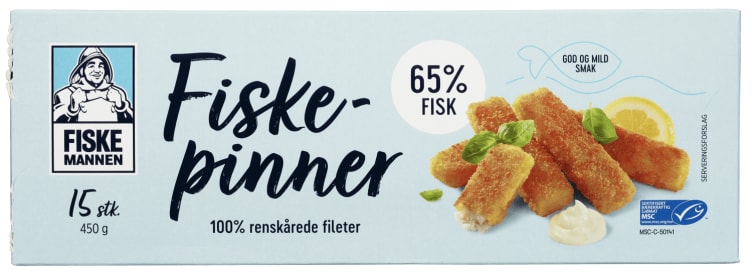 Fiskepinner Msc 450g Fiskemannen