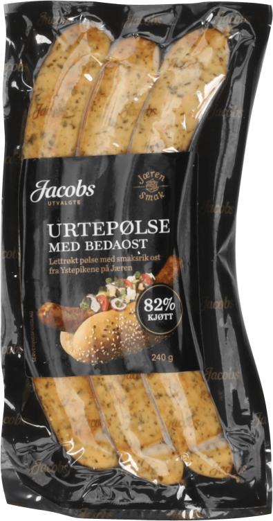 Urtepølse m/Bedaost 240g Jacobs Utvalgte