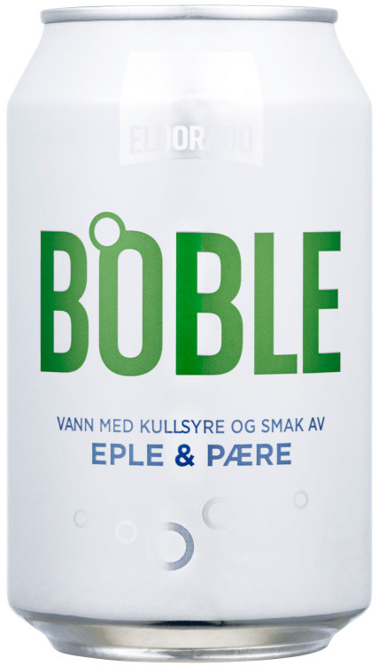 Boble Vann Eple/pære 0,33l boks Eldorado