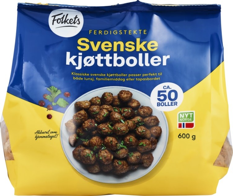 Kjøttboller Svenske 600g Folkets