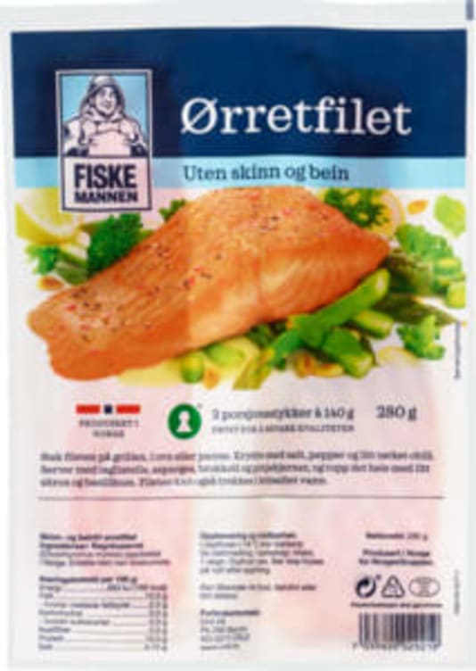 Ørretfilet Porsjon 280g Fiskemannen