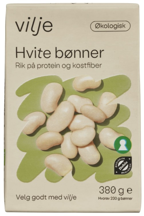Bønner Hvite Store Økologisk 380g Vilje