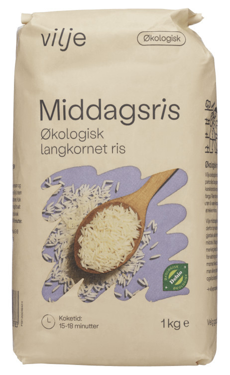Middagsris Økologisk 1kg Vilje