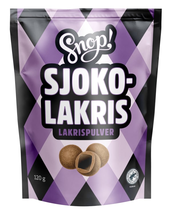 Sjoko-Lakris m/Lakrispulver 120g Snop