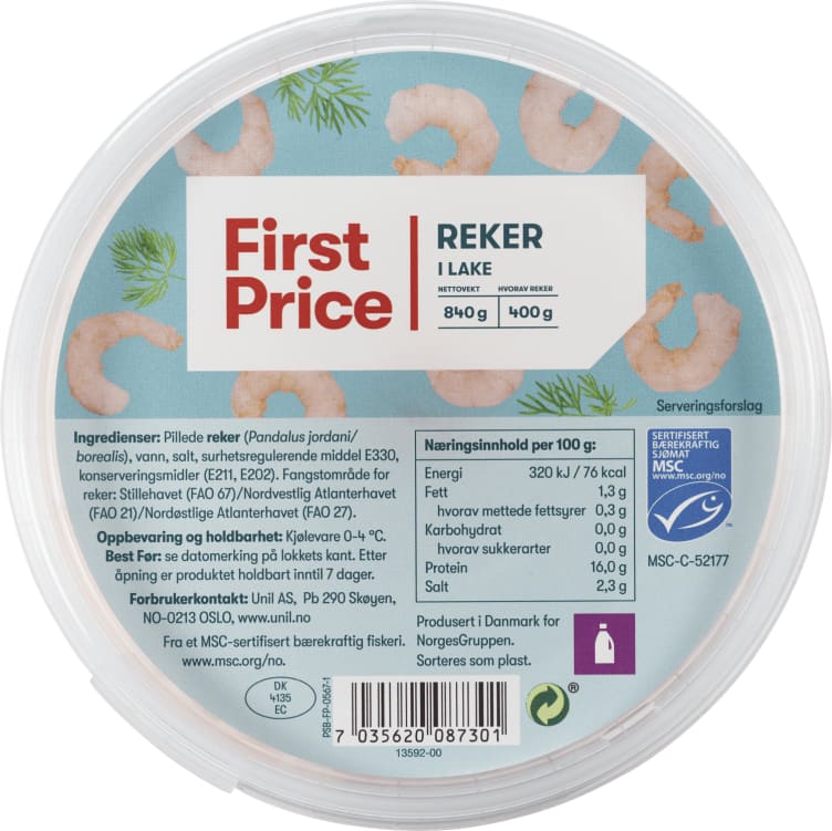 Reker i Lake Msc 840g First Price