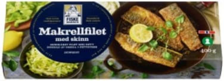 Makrellfilet m/Skinn 400g Fiskemannen