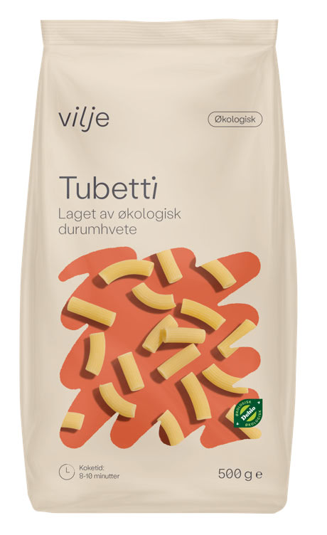 Pasta Tubetti Økologisk 500g Vilje