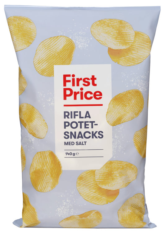 Potetsnacks Salt 140g First Price
