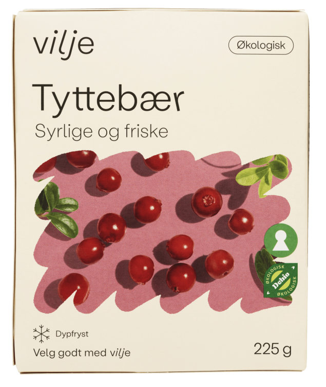 Tyttebær Økologisk 225g Vilje