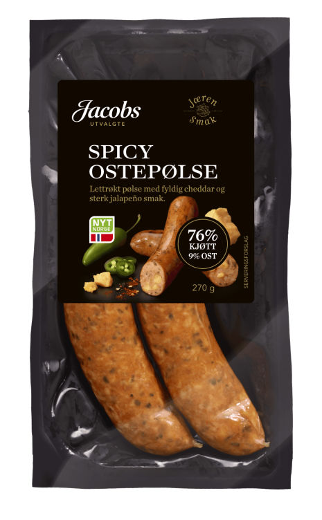 Ostepølse Spicy 270g A.Idsøe/Jacobs Utvalgte