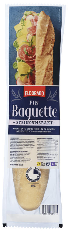 Baguette Fin Steinovnsbakt 250g Eldorado