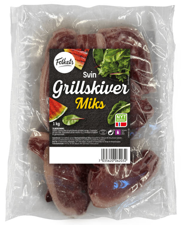 Svin Grillskiver 1kg Folkets