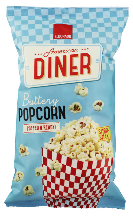 Popcorn m/smørsmak 90g Eldorado
