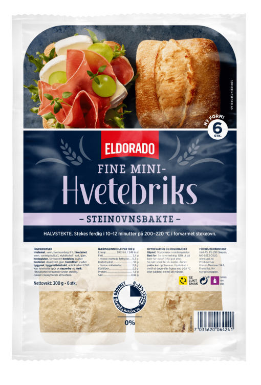 Hvetebriks Fine Mini Steinovnsbakte 6stk 300g