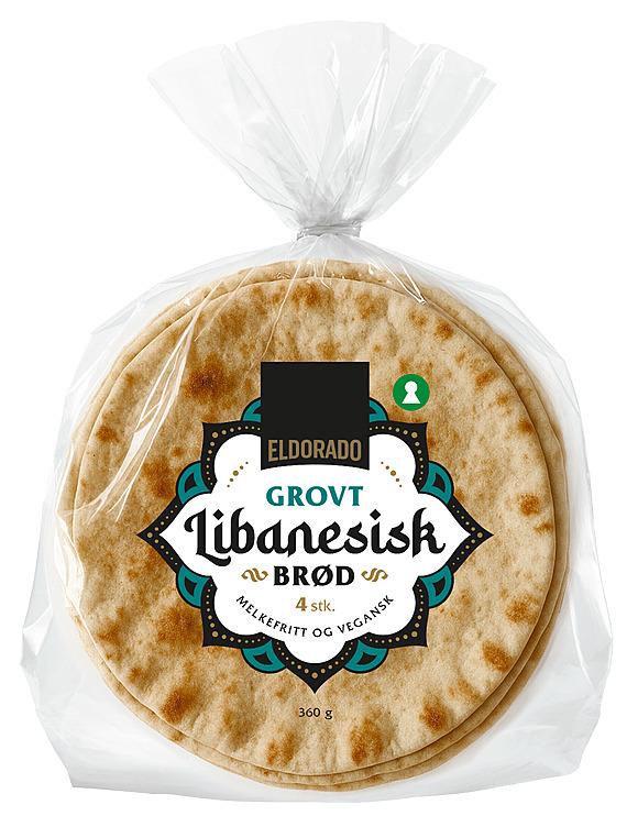 Libanesisk Brød Grov 4stk 341g Eldorado