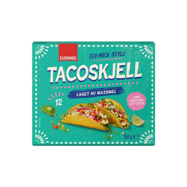 Tacoskjell 12stk 158g Eldorado