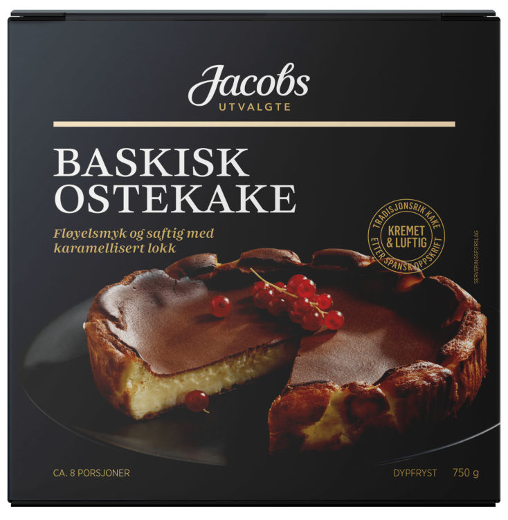 Ostekake Baskisk 750g Jacobs Utvalgte