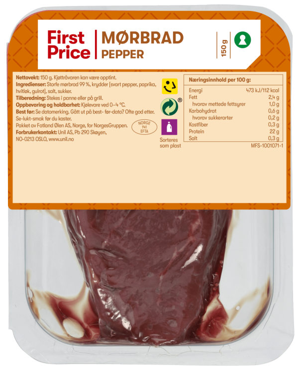 Sf Mørbrad Steakpepp Rocky 150g First Price
