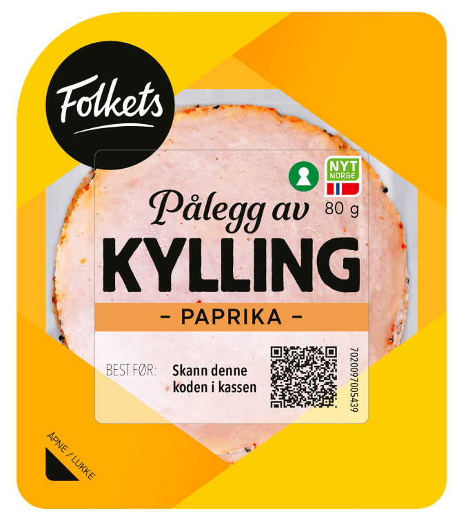 Kyllingpålegg Paprika 80g Folkets