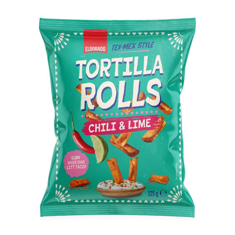 Tortilla Rolls Chili&lime 125g Eldorado