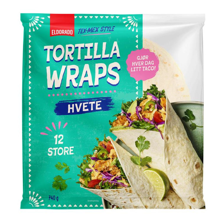 Tortilla Wraps Hvete 12stk 740g Eldorado