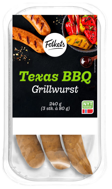 Pølse Texas Bbq 240g Folkets
