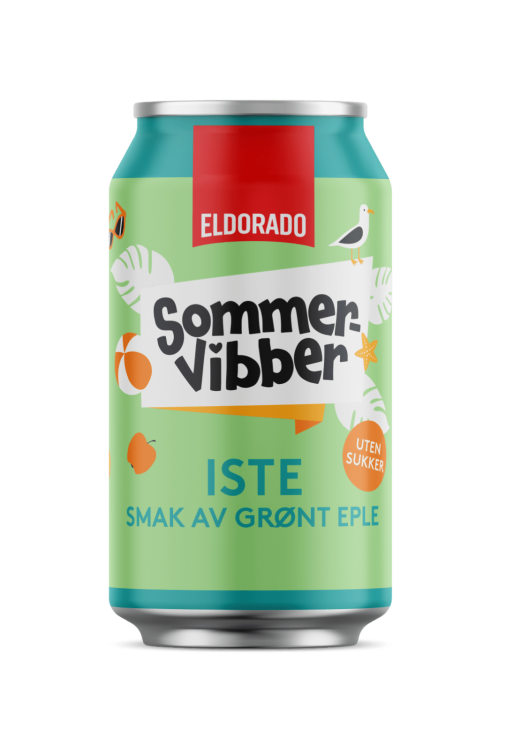 Iste Grønt Eple u/Sukker 0,33l boks Sommervibber