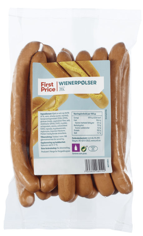 Wienerpølser 720g First Price
