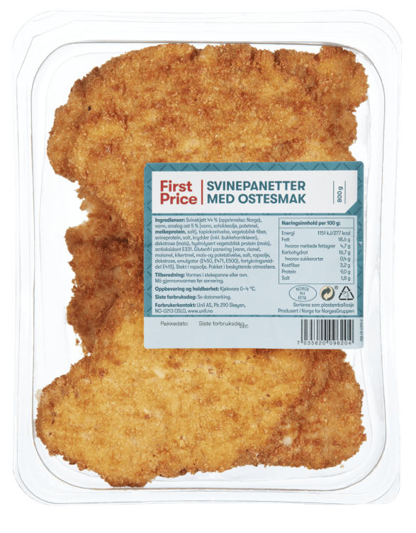 Svinepanetter m/Ostesmak 800g First Price